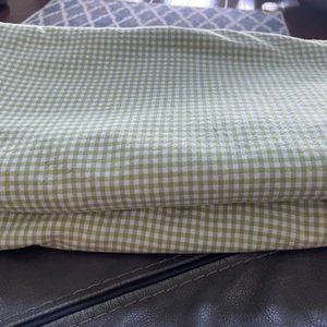 Pottery Barn Kids Green Gingham Blackout Curtains